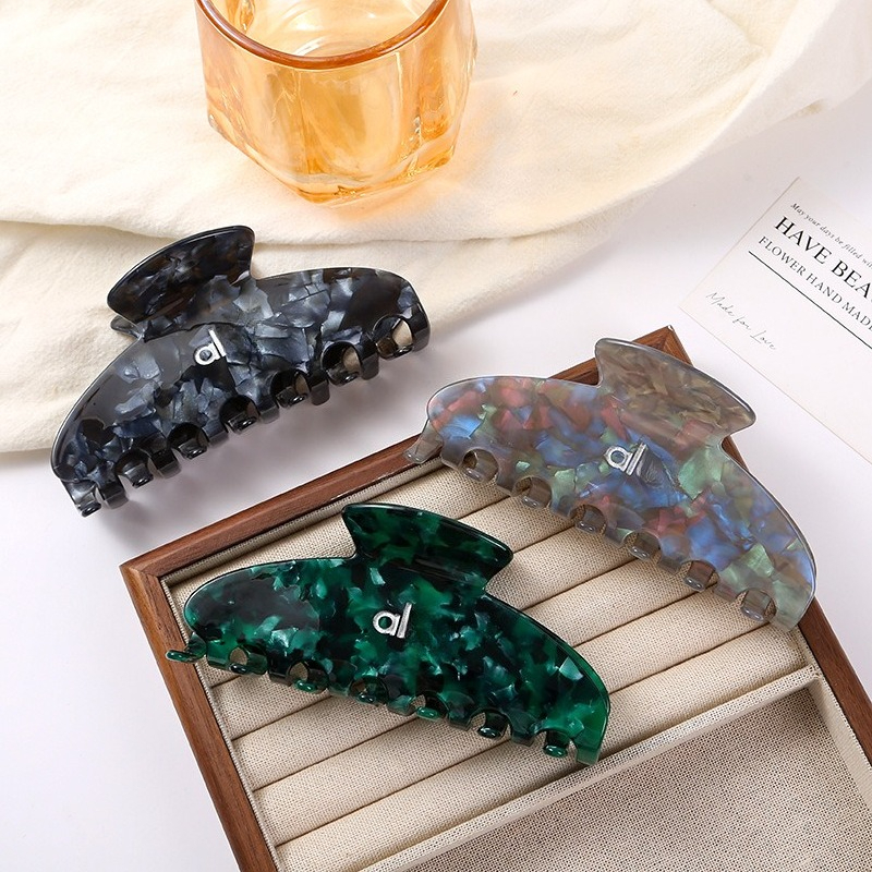Luxury Designer Jewelry Brand Letter Barrettes Black White Hair Clips Shark Hair Clip Hairpin Women Hair Accessories-image-1105886124