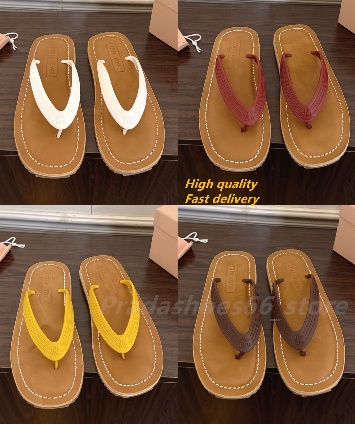 2026 Summer Slippers Women Flat Luxury Brand Outdoor Beach Flip Flops Female Sandals Trend Designer Slides mius Shoes Woman thong sandals Miller ch