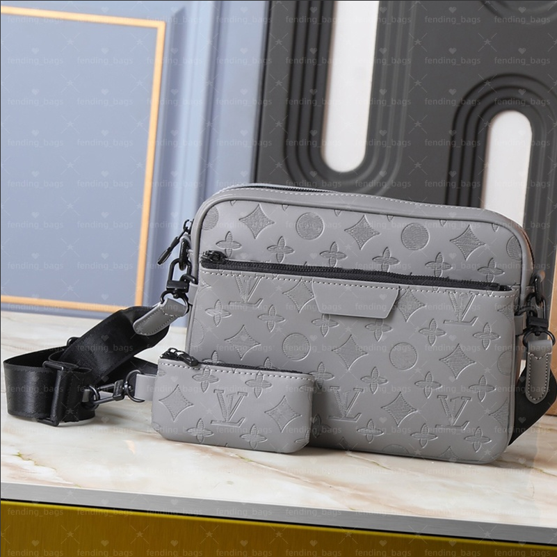 High-qualitys handbag Men shoulder bags designer Bag Trio three-in-one crossbody bag briefcase luxury bags man Women messenger bag wallet set satche