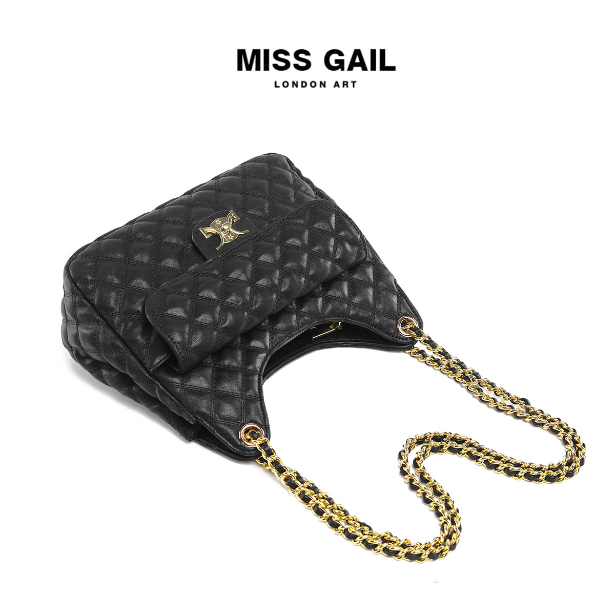 Miss Gail Free Shipping Eye Catching 2026 luxury bag Eye Catching Solid Color Ladies Handheld Bag new
