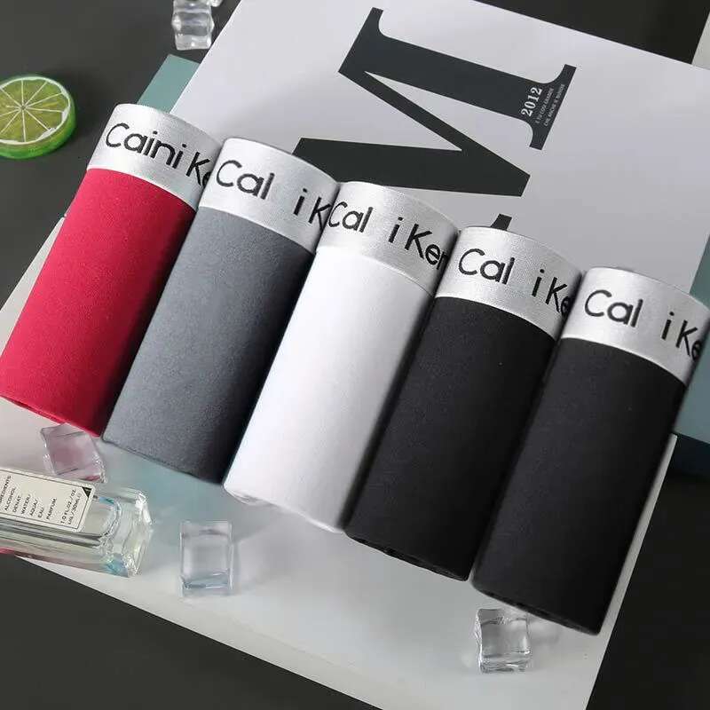 5pcs Set Long Leg Boxer Shorts Panties Men Underpants Homme Cotton Male Underpants for Men Sexy Homme Boxershorts Box Panties Slip Calvin Hot