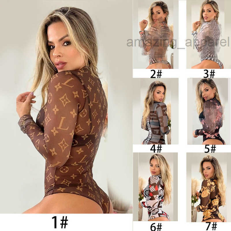European American Womens Fashionable Highly elastic soft sexy elegant floral-print mesh one-piece swimsuit DD7779-1V9