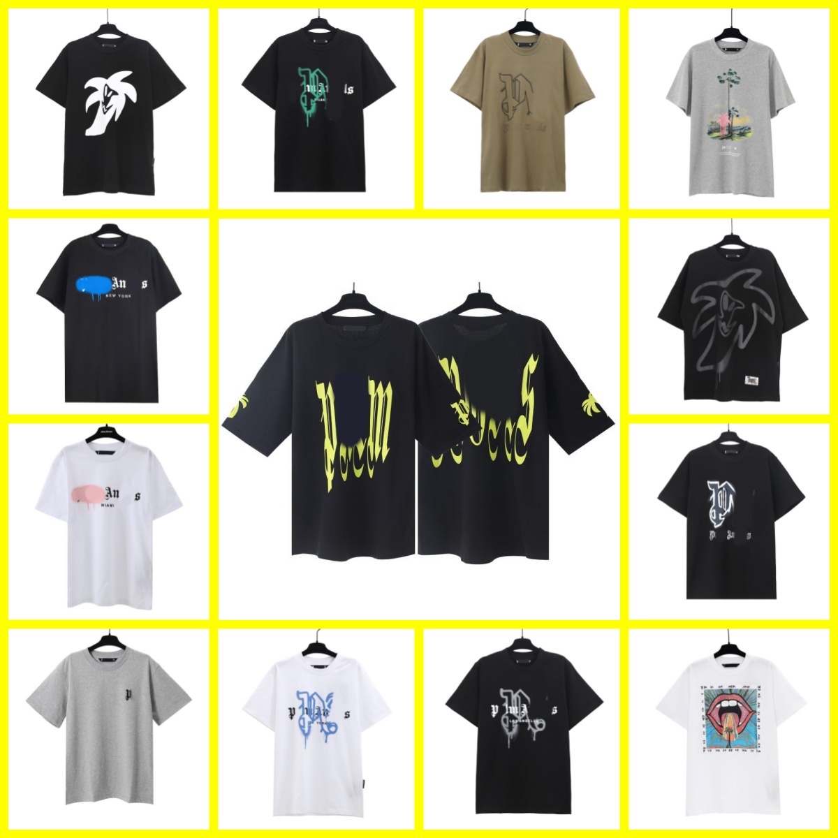 Designer t shirt men shirts Casual Oversized Tree Printed For Women Undershirt Tee Logo graffiti painted short-sleeved T-shirt Mens Hip Hop Stree-image-1105794755