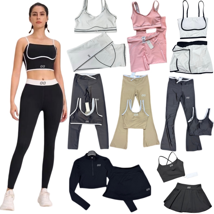 designer yoga set tank top leggings for women tracksuit yogawomen sets gym short sports outfit pants shaping waist fitness Jogging sportswear run-image-1105910122
