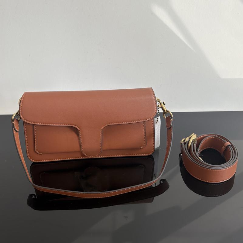 classic square soft leather shoulder designer bag luxury tabby bags 26 CM fashion crossbody messenger lady handbag letter flap wallet simple Tabby p