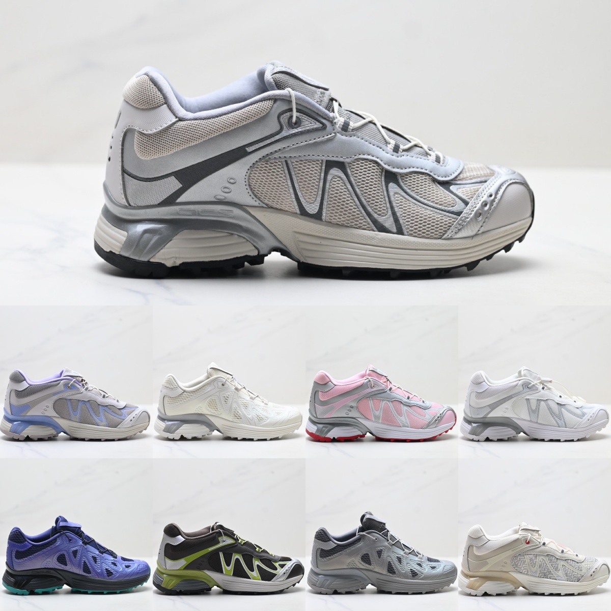 salomomn xt whispers designer men women running shoes drawstring lacing outdoor hiking Non-slip Off road sports shoes wear-resistant cushioning run