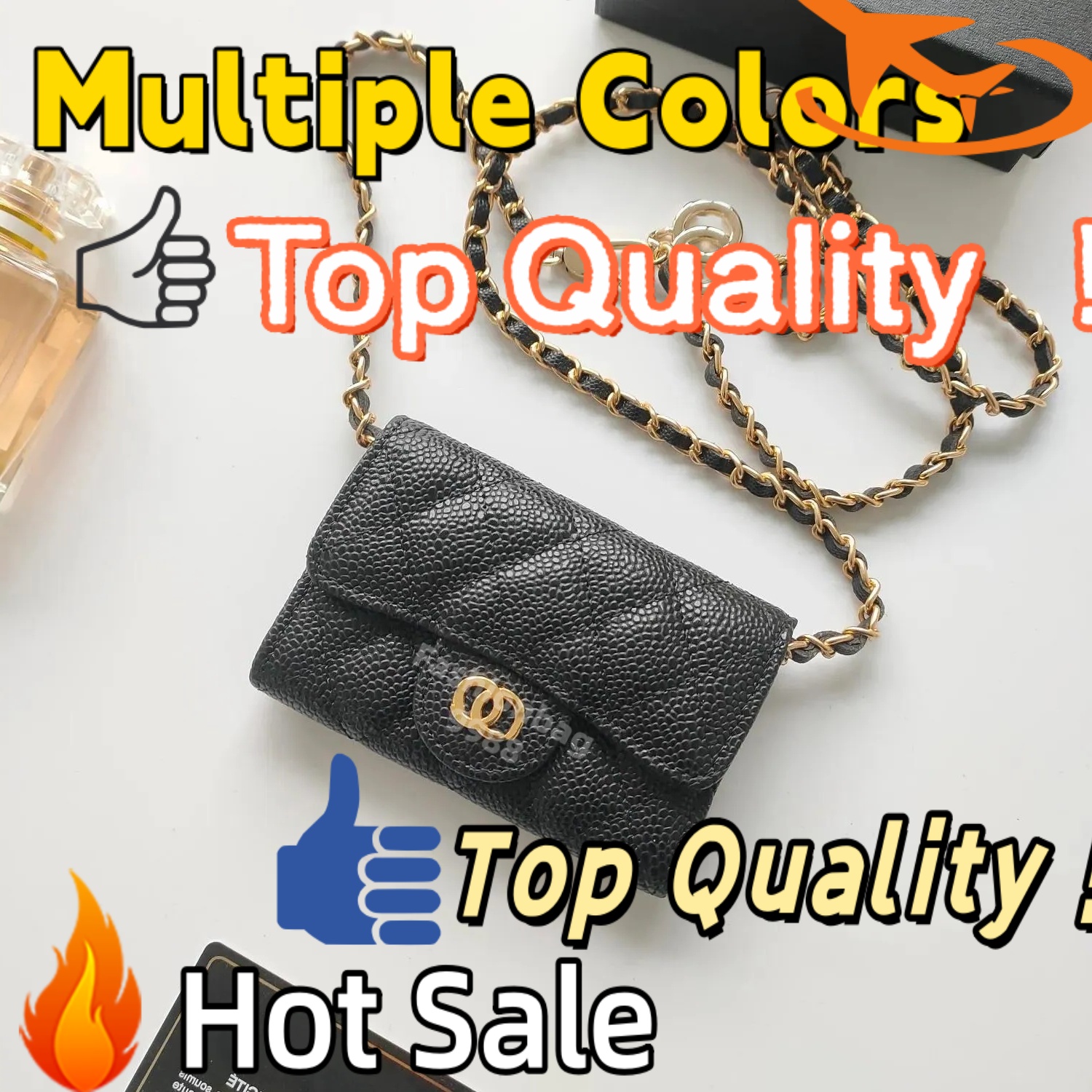 femmes sac de créateur portefeuille designer portefeuilles de luxe femmes porte-cartes Caviar sacs à chaîne en peau d'agneau Mini sac à bandouliè