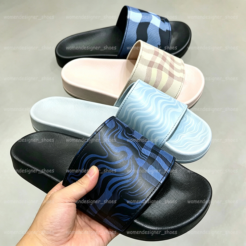 Designer Sandals Women Beach Slides Slipper Vintage Tartan Sliders Men High Quality Platform Sandal Archive Print Embossed Shoes Size 36-46-image-998849550