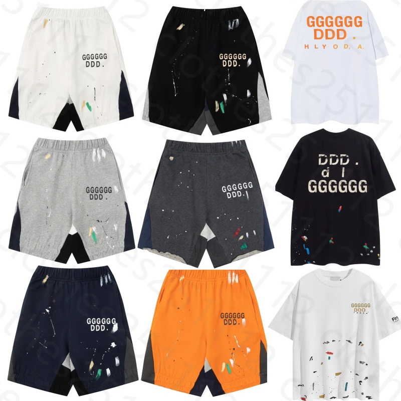 mens shorts and tshirt set short sets men t shirt luxe designer shirts men tshirt mens alphabet graphic print high street vintage hip hop loose c-image-1105807445