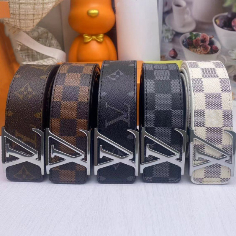 Belt designer belt men designer belt women leather material luxury with a simple design perfect for gifting comfortable wear sturdy durable plaid be