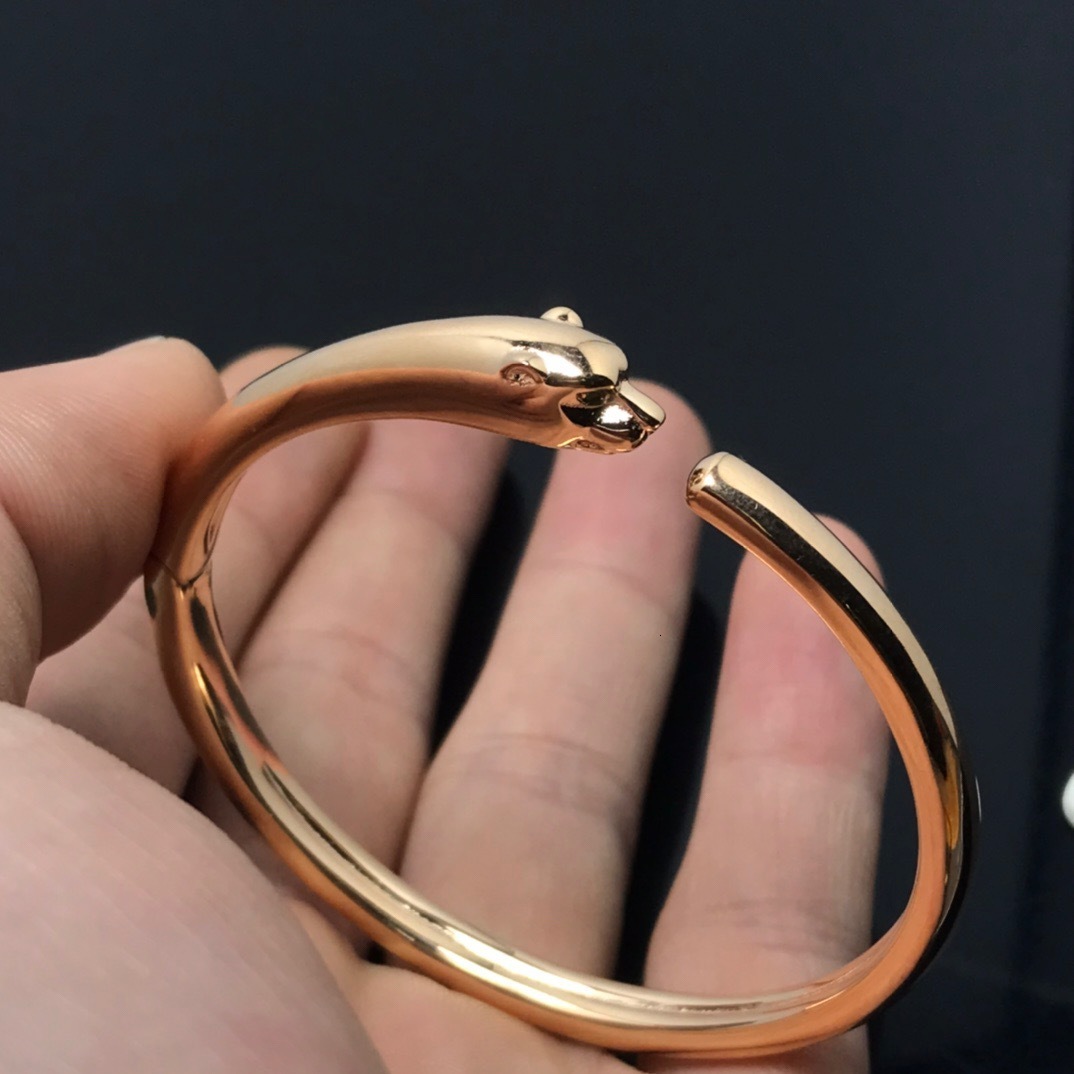 Charm Bracelets Bangle Fashion Leopard Bracelet for Women - Gold Plated Green Eyes Panther Bangle