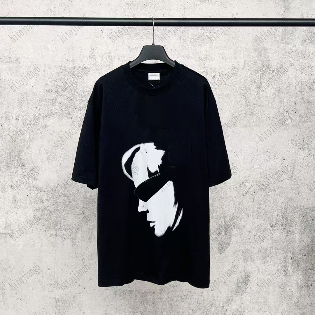 Tshirt Men Tape t shirt Womens Fashion Luxury BA Summer Short Sleeve Breathable Tops lettering Printed High Quality Clothing Casual Cotton oversize