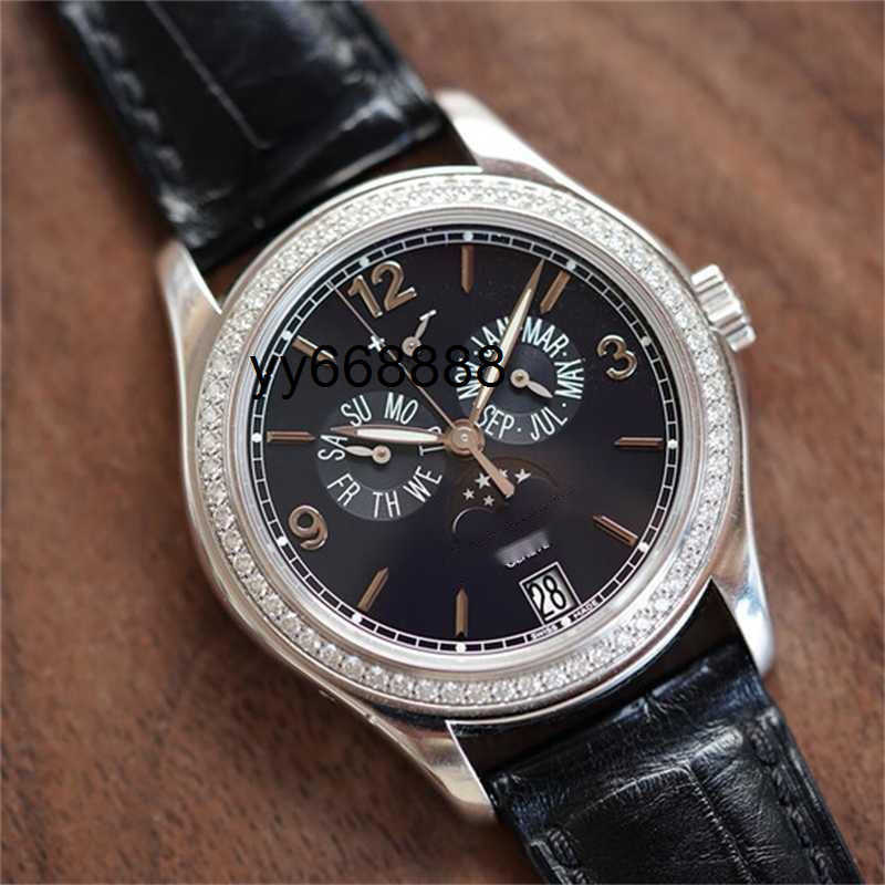 Men Luxury Watches Hand Complication Series 5147 Automatic Mechanical 18k White Gold Luxury Mens Watch Black Mechanical Automatic Watch cygood F10L