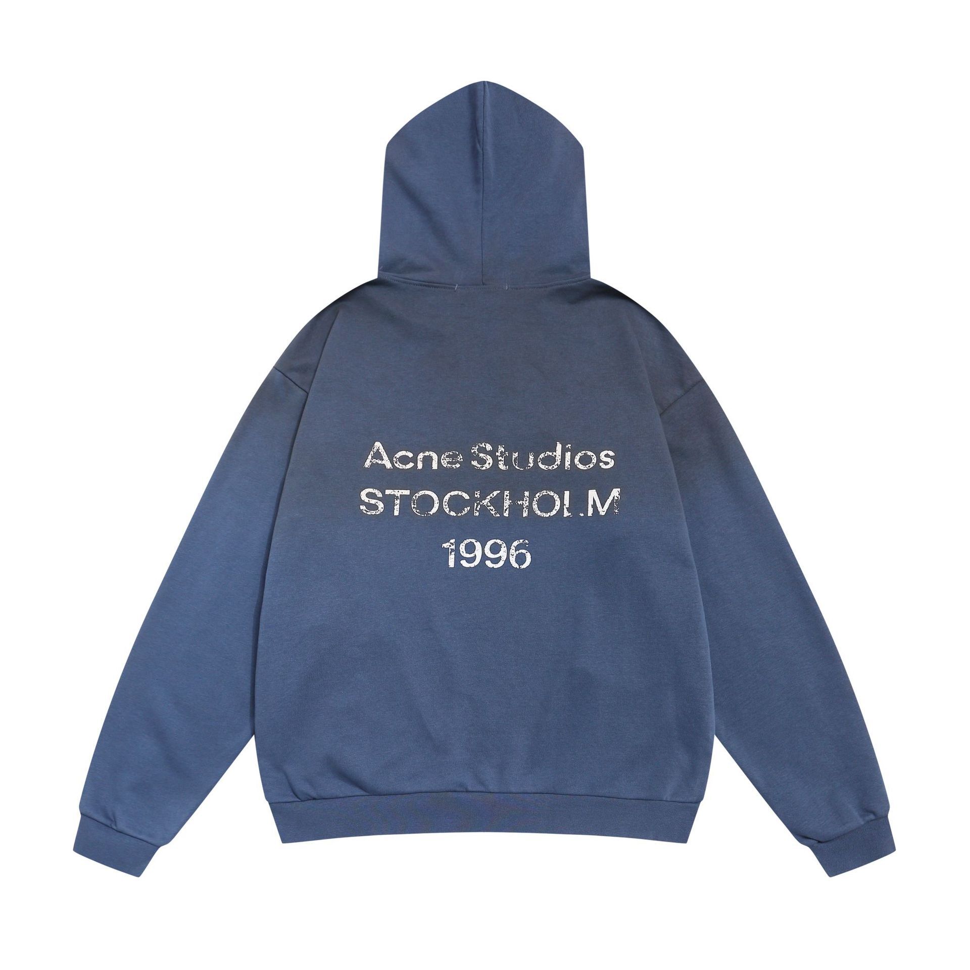 acneness studios shirt washed distressed letter print high street long sleeve loose fit unisex couple T shirt High quality fashion acneastudios long