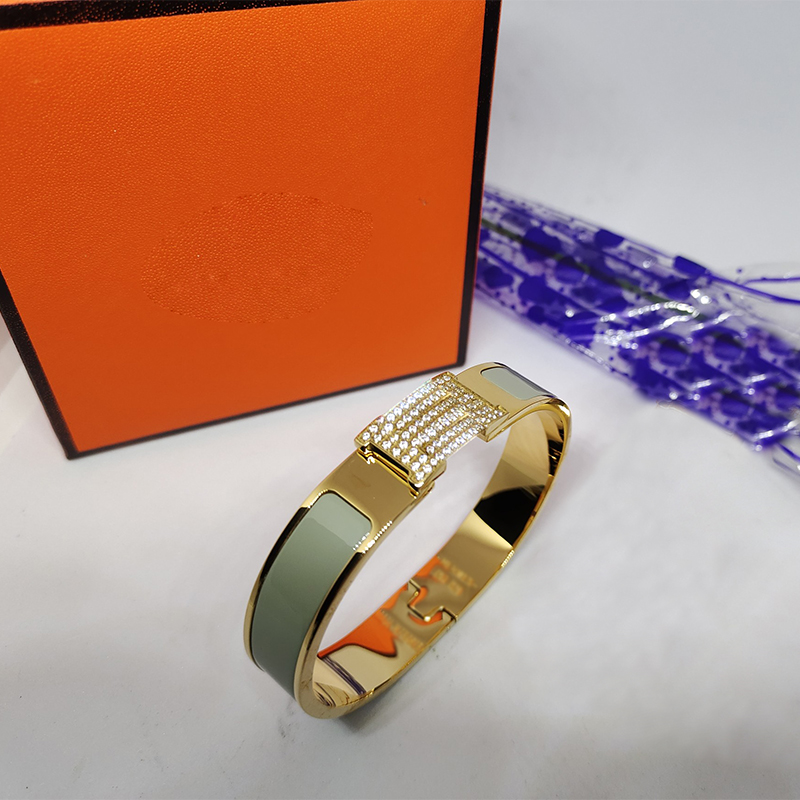 Luxurious Designer Enamel Bracelet Brand H Bracelet Jewelry Gold-Plated Bracelet Diamond Bracelet Jewelry Designer Bracelet Nail Bracelet Valenti-image-1105994365