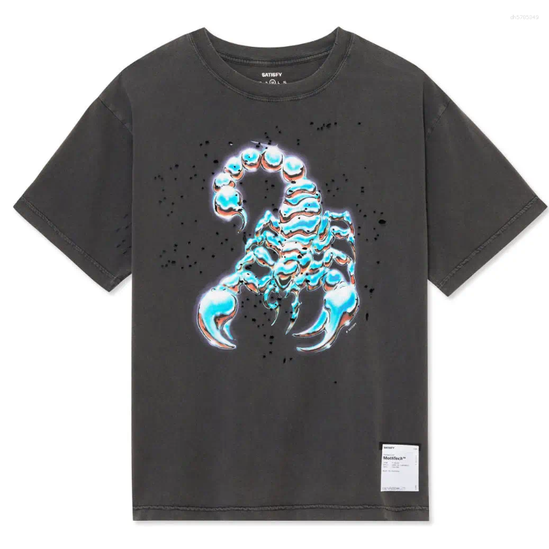 Men's T Shirts Loose Fit Round Neck Short Sleeve T-Shirt Scorpion Print High Street Style Casual Wear For Teens Summer Fashion Creative Fun-image-1106039030