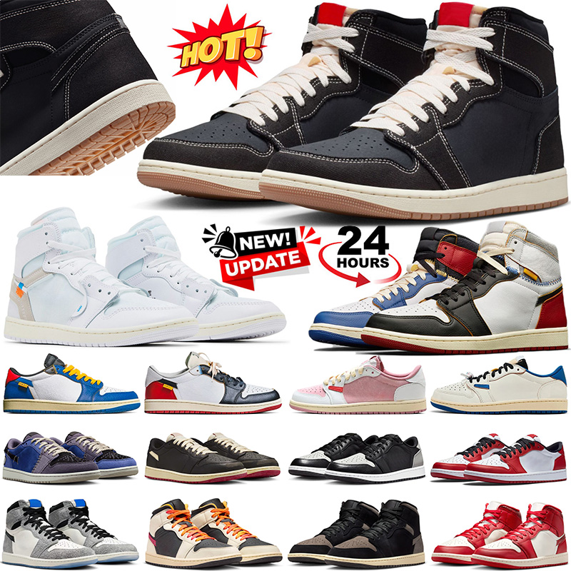 Flight Club 1s chaussures de basket-ball 1 bas hommes femmes SE Edge Cool Grey Sail Ruby Union Fragment Shy Pink Red baskets de sport de plein ai