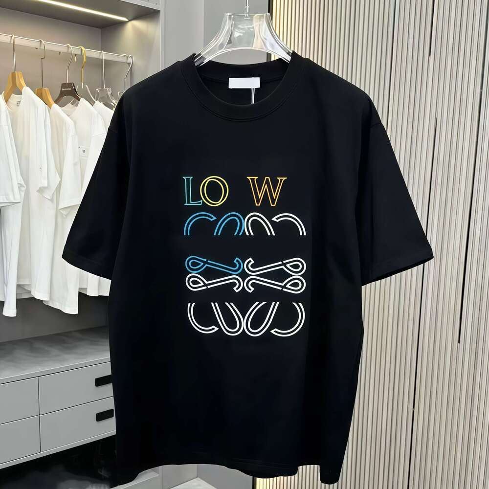 Summer designer men's T-shirt new high-quality fashionable casual simple embroidery thick cotton T-shirt printed street hip-hop T-shirt