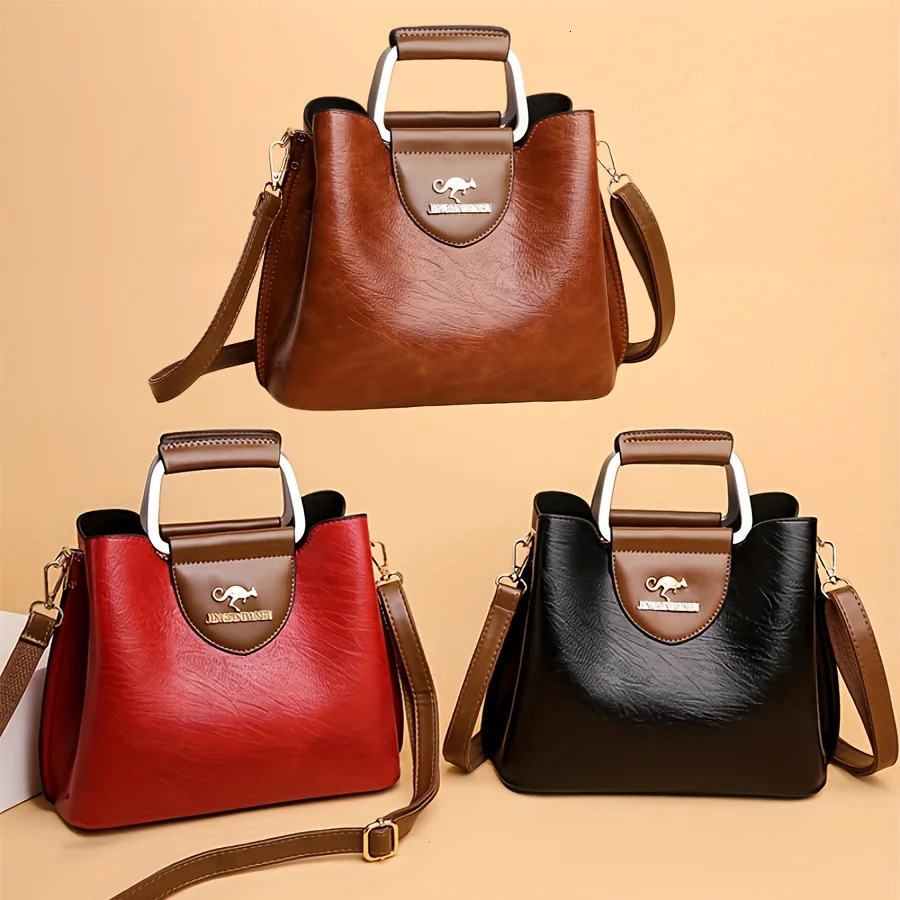 Womens Fashion Tote Bag with Multiple Pocket Vintage Crossbody Bags for Women Daily Handbag Shoulder Bag Phone Purse Pouch 260514BJ