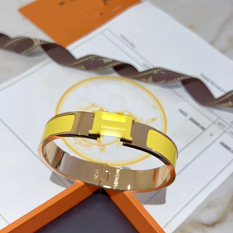 Fashion Luxurious Designer Enamel Bracelet Brand H Bracelet Jewelry Gold Plated Bracelet Diamond Bracelet Jewelry Designer Bracelet Nail Bracelet-image-1106009629