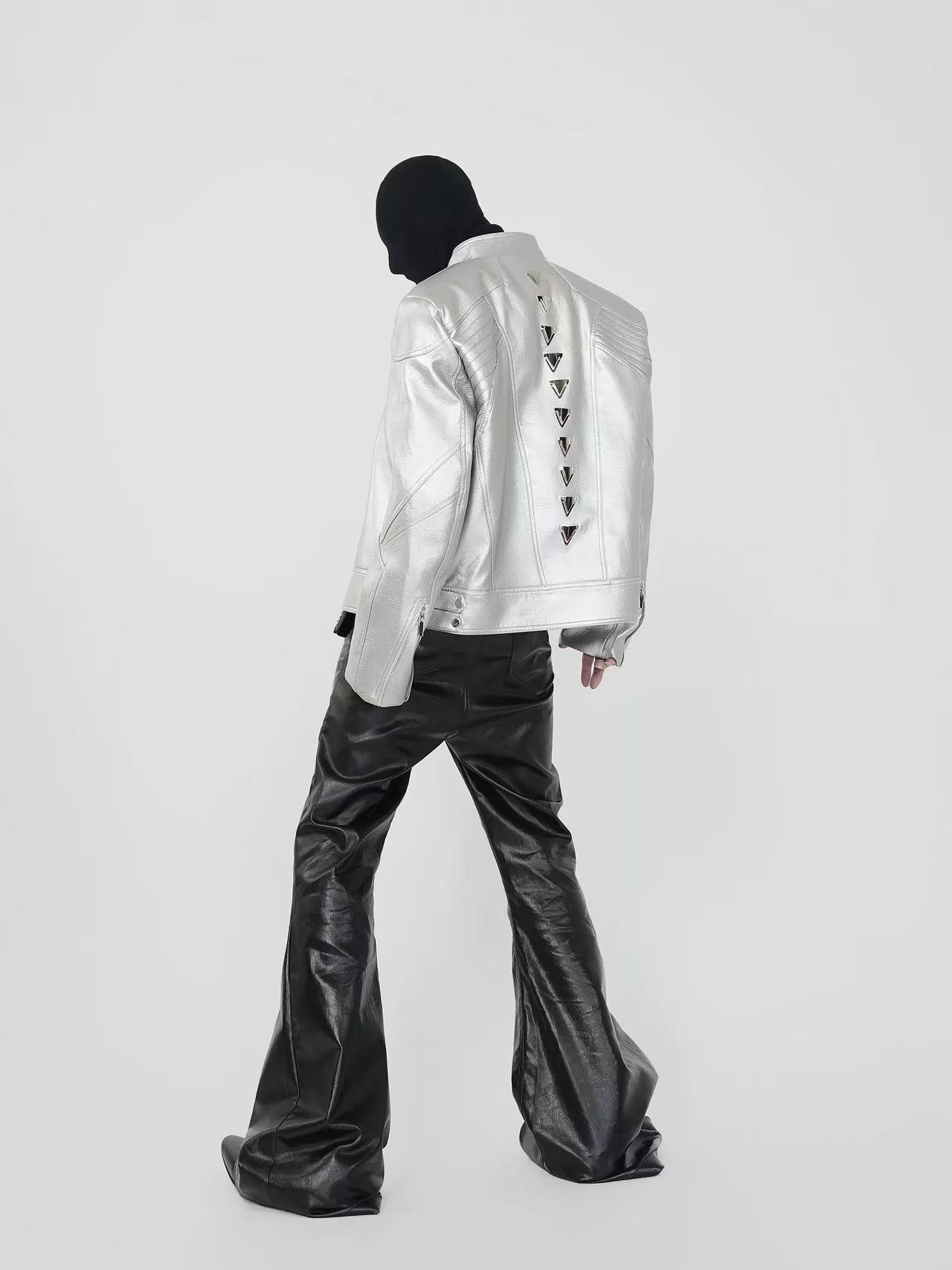 2026 mens jacket Men's designer Gothic Punk Techwear Shirt with Multi Zipper Streetwear