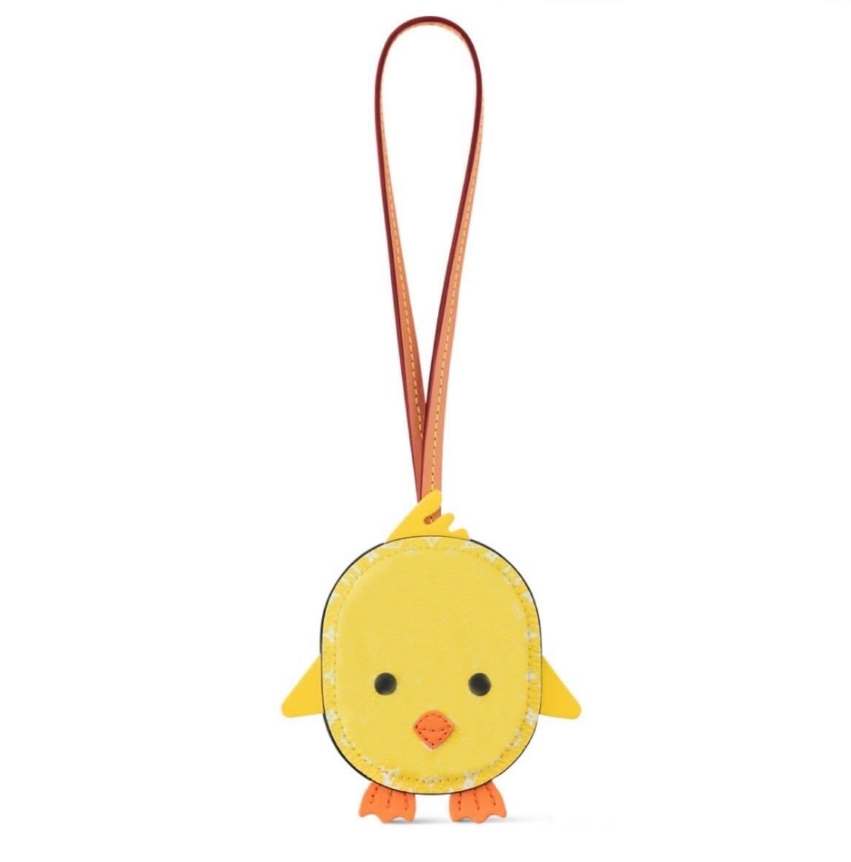 Newest Brand Designer Keychains Pulcino Leather Bag For Women Luxury Yellow Chick Keychain Designers Keyring Pendant Purse Charm gift