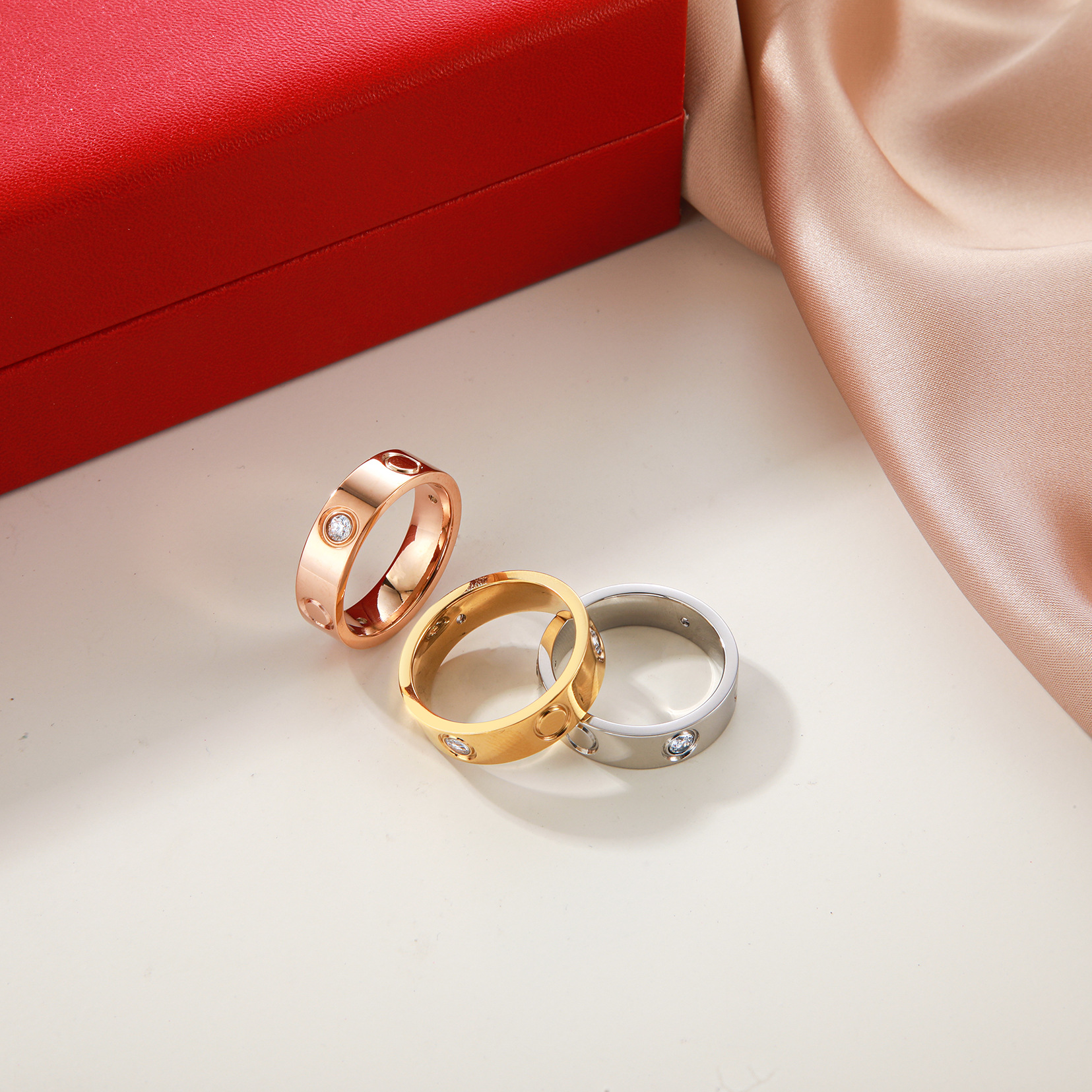 Luxurys Band Rings designer diamond ring for women engagement men love ring Jewelry for men luxury Ring mens gold rings Gift With box