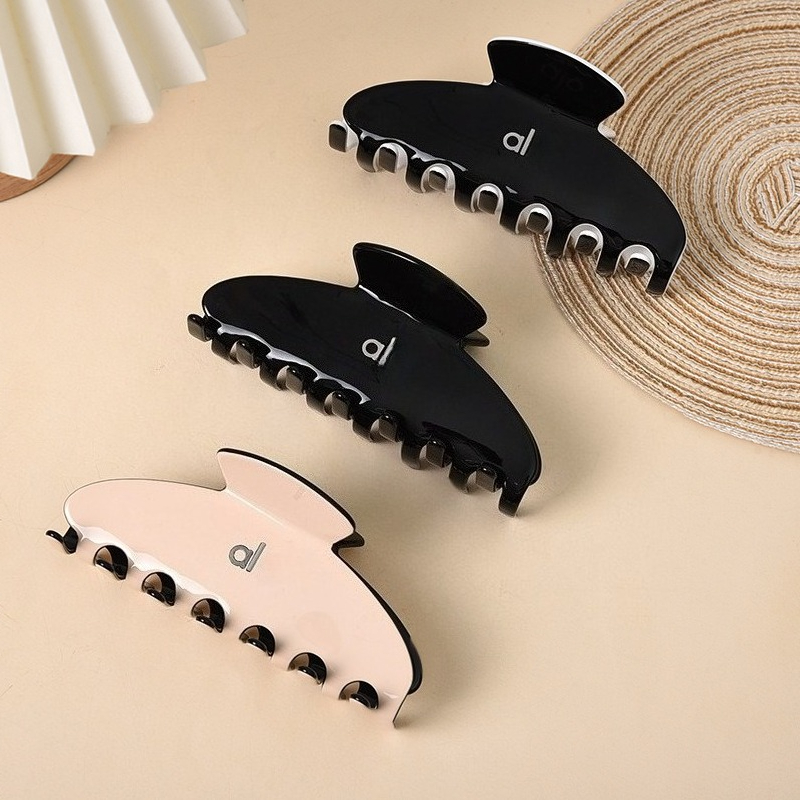 Designer Clamps Shark Hair Clip Classic Acrylic Letter HairClip Hairpin Women Girl Hair Jewelry Accessories-image-1105954800