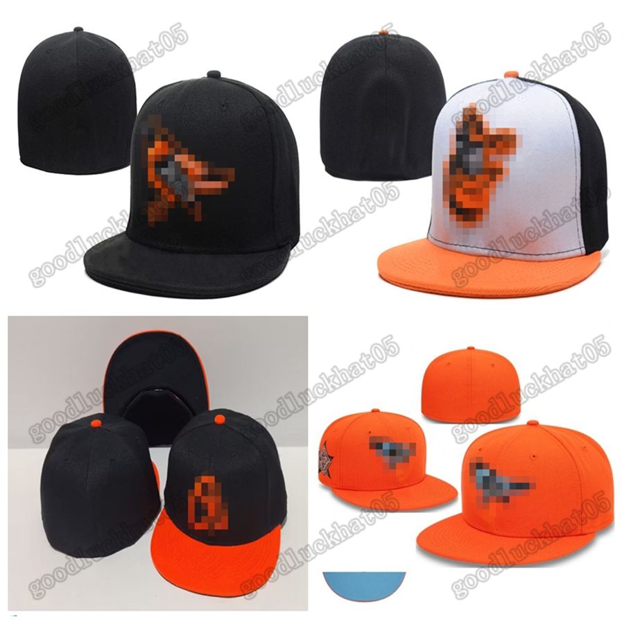 Orioleses- OA letter Baseball caps Fashion Bone gorras Men Hip Hop Cap Sports wholesale Full Closed Fitted Hats