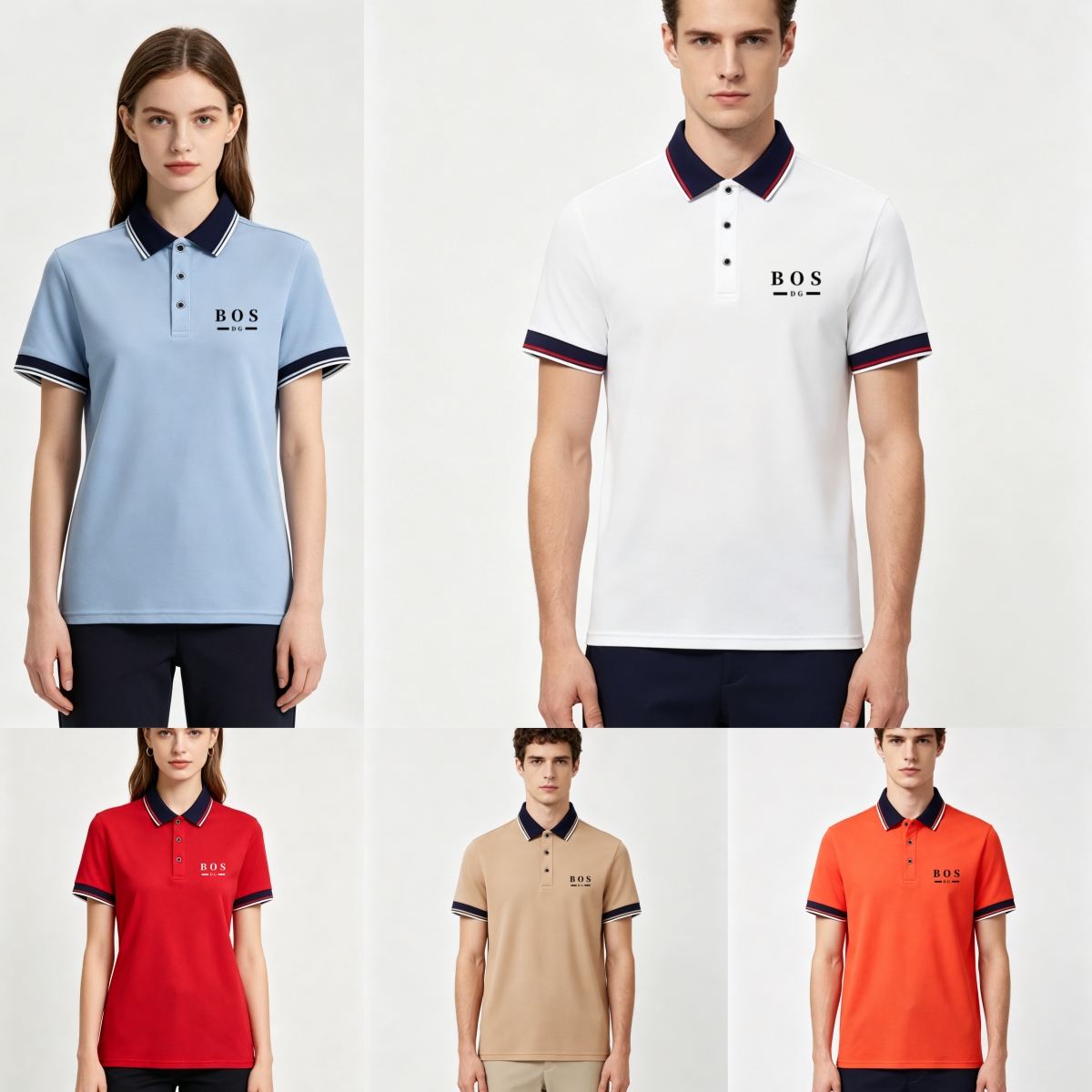 Dg-BOS Designer Brands Mens Polos Shirts Tees Women Summer Fashion Business Casual Polo Shirts Lapel T shirts Couples Short Sleeves Breathable To-image-764034007