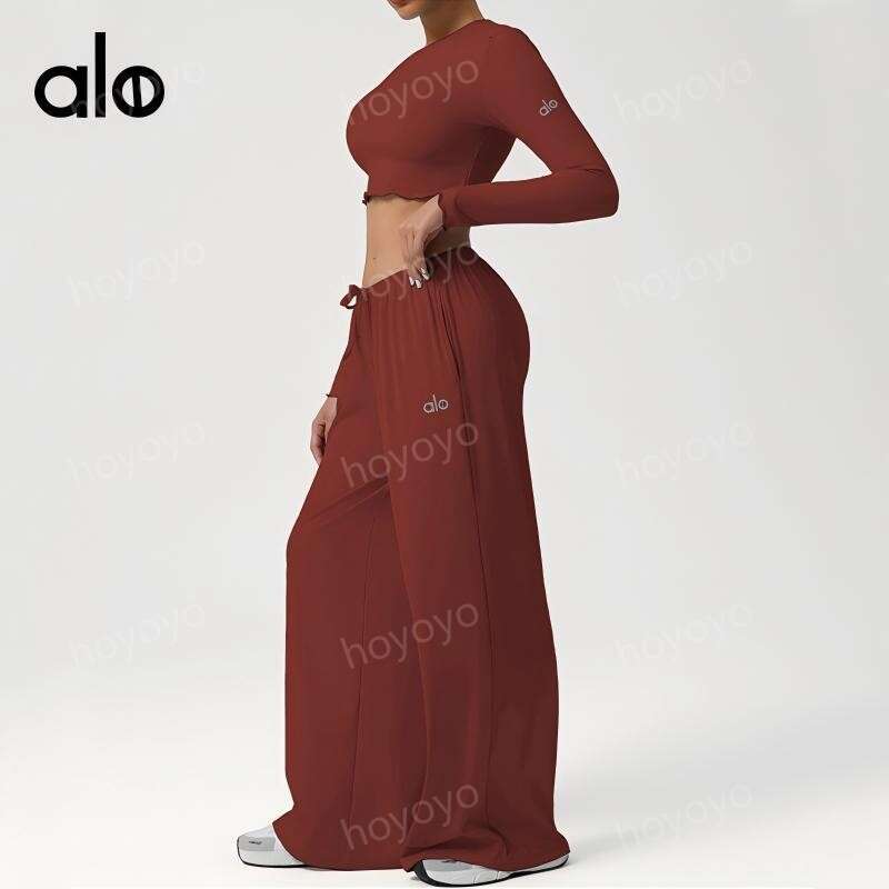 Women's Casual Activewear Set - Zip-Up Hoodie & Wide-Leg Pants, Soft Knit, Oversized Fit, Breathable, Yoga & Lounge Wear