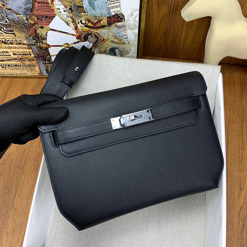 Black luxury bag with mirror quality hand sewn Epsom leather high-end depeches togo crossbody bag classic and fashionable suitable for women includi