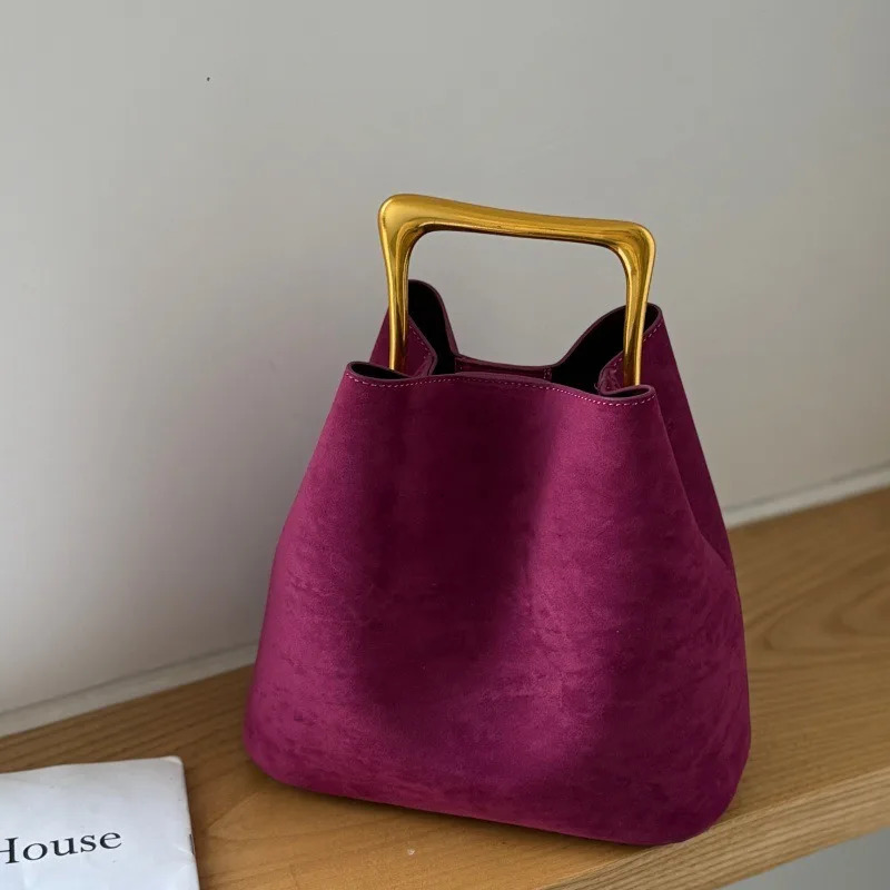 Women Handbags Velvet Elegant Wedding Party Dress Shoulder Clutch Bag Fashionable Metal Handle Purse Spring Summer 260514BJ