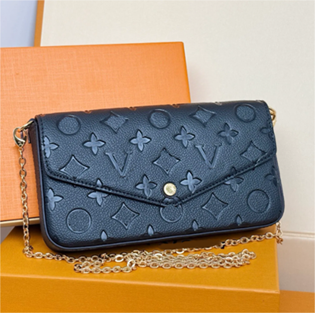 Bags 3/p Set Top Luxury Designer Wallet Shoulder Women Classic Flower Pochette Felicie Bag Leather Clutch Tote Messenger bags With box A2