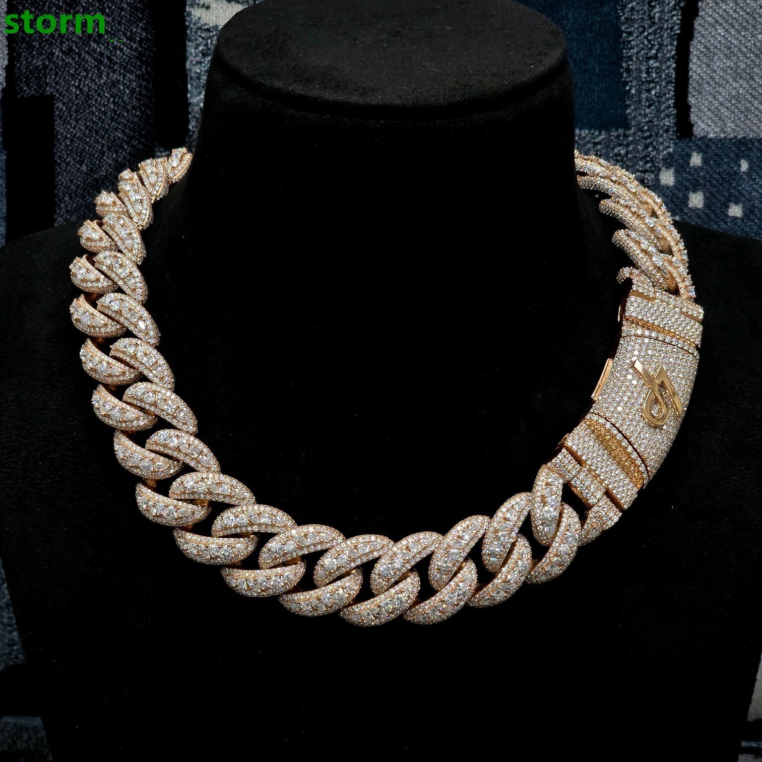 Buss Down Custom 12mm 15mm 18mm Cuban Link Chain Hip Hop New Design 925 Sterling Sliver Sparkling Moissanite Cuban Chain