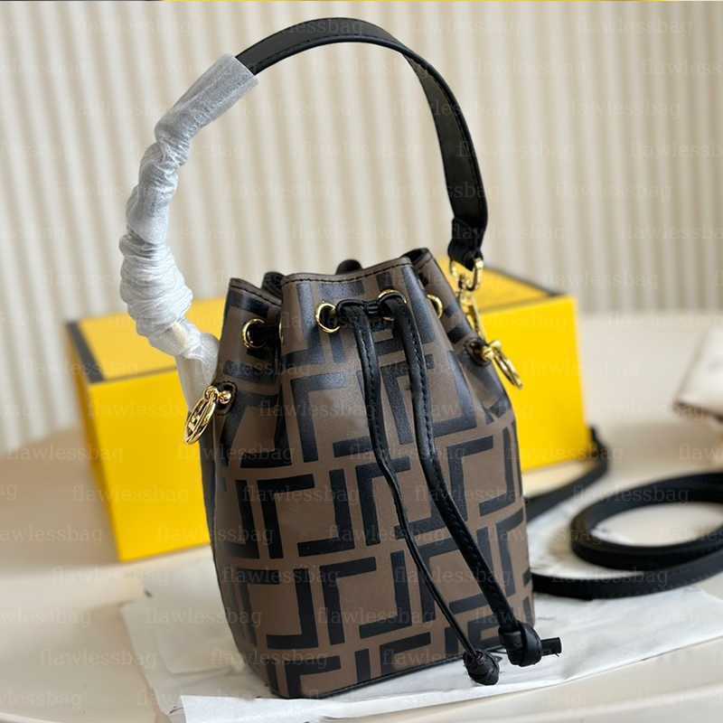 10A Designer bag Drawstring ff Bucket Bag Women Crossbody baguette Bag Luxury Brand Vintage Shoulder Canvas Messenger Bag Underarm half moon Handbag