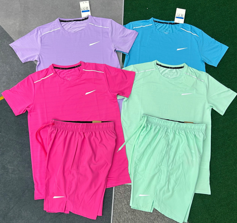 10A designer tracksuit shirts shorts Mens Miler tracksuits 2-Piece Athletic Set Quick Dry Tech T-Shirt and Mesh Shorts for Running Sports Jogging Si