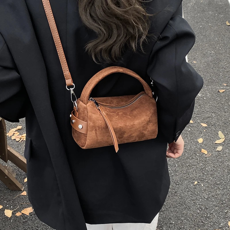 Fashionable Retro Mini PU Leather Shoulder Bags for Women Bucket Crossbody Bag 2026 Winter Purses and Handbags 260514BJ
