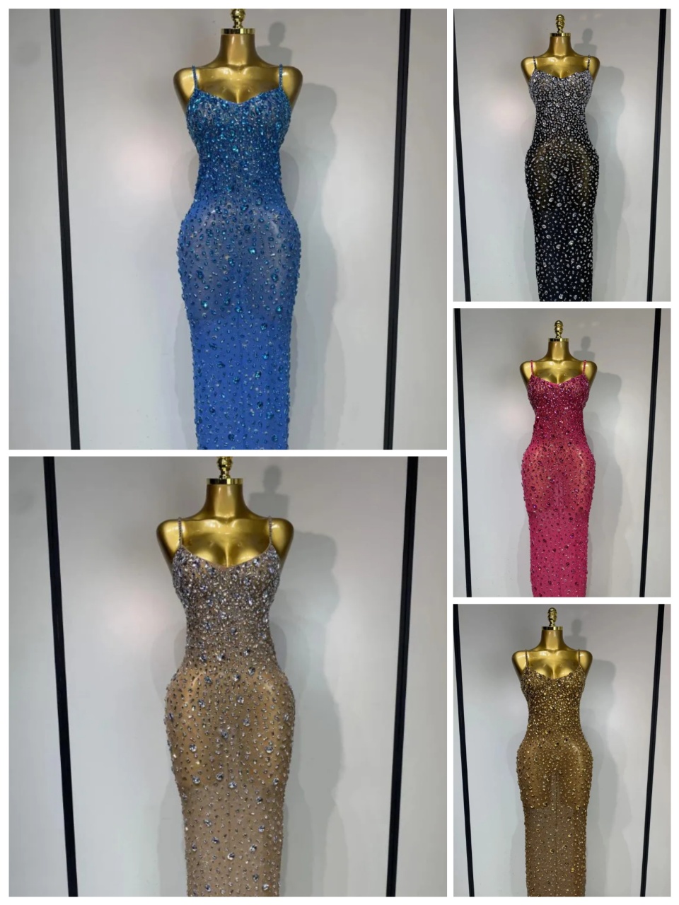 Robes décontractées luxe strass Sexy maille voir à travers robe moulante femmes anniversaire soirée Cocktail robe de soirée tapis rouge Club scèn
