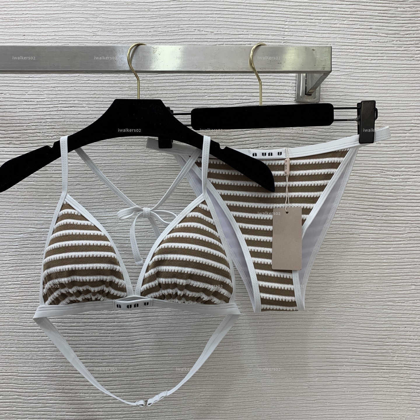 Classics split-body set women swimsuit summer lady bikini women designer clothes striped neck strap bra underwear + briefs A637X13N239-image-1106172622