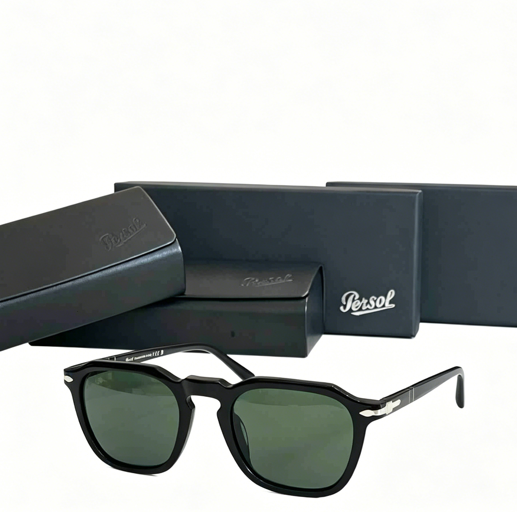 Top Version Luxury Persol Sunglasses PO3292V Hexagonal Design Fashion 2026 New Unisex Acetate Frame UV Protection Casual Daily Outdoor Eyewear