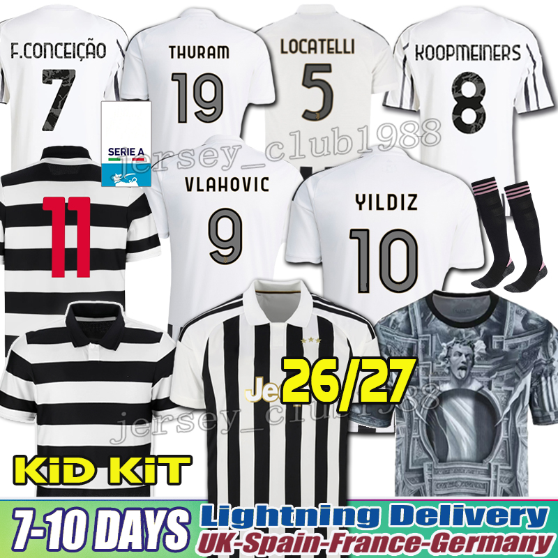 Yildiz jersey 26 27 Thuram Koopmeiners football kits Vlahovic Football Shirts 3xL 4xL David Locatelli Bremer F.Conceicao Soccer Jerseys 25 26 4th-image-984293255