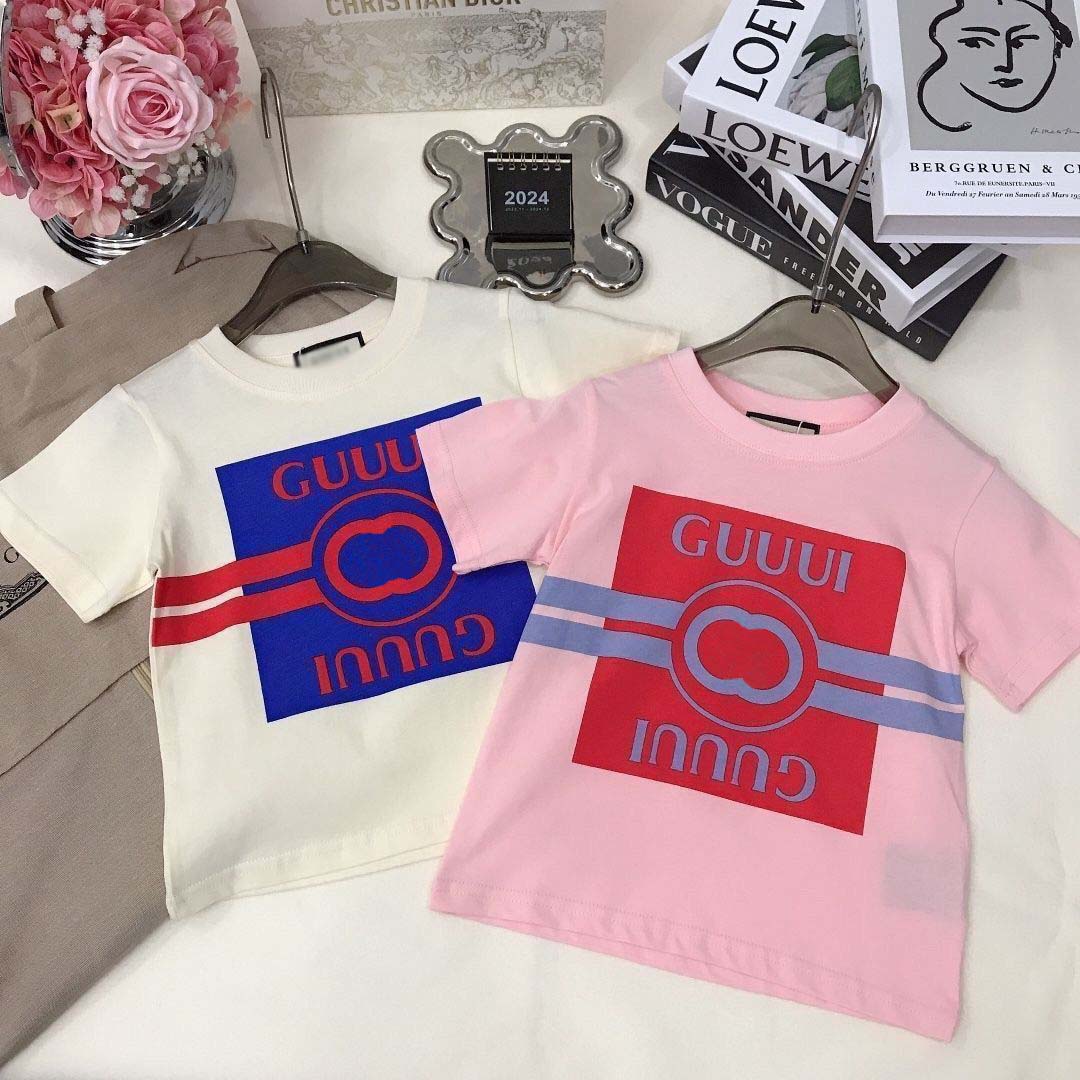 Size : 90-160 Baby Boys and Girls Summer Casual Printed O-neck Pullover Short Sleeve T-shirts Tops &Tees Kids Designer Clothes 2-10 Years Childre-image-1106135739