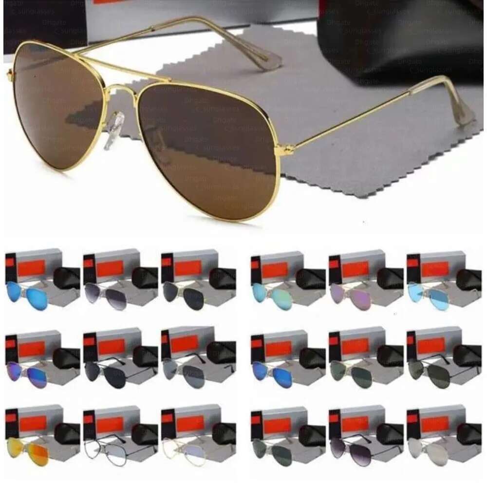 Hot Designer Sunglasses Glass Lens Classic Brand Retro Eyewear Mens Women Band Bands Frame Female Male Sun Glasses With Box