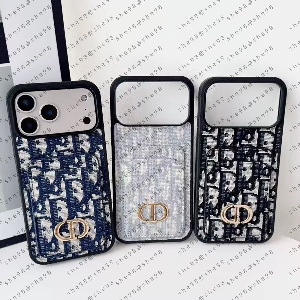 Designer MagSafe Magnetic genuine leather Card Holder For iPhone 17 16 15 14 13 Phone Case All Fitted Women Men Universal Card Cover for ID Bank Car