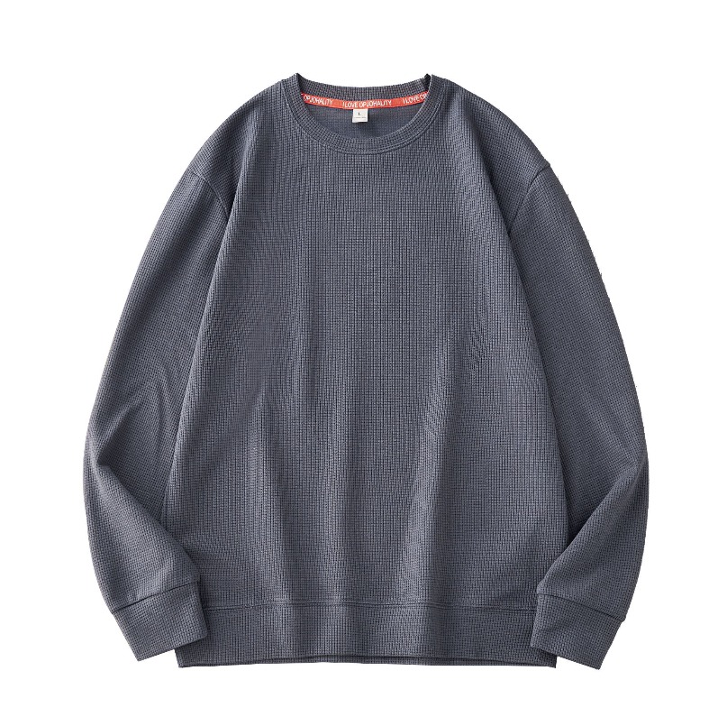 (1820) Autumn Heavyweight Sweater American Retro Cotton Round Neck Men Casual Top