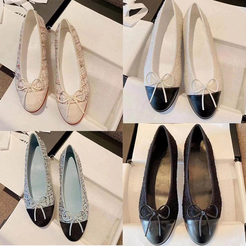 Designer ballet chaussures habillées plates mules femmes luxe mode dames ballerines sandales talons cuir côtelé nu noir 36-42