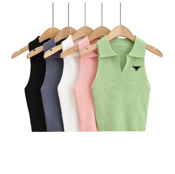 Women's Knits & Tees Designer Knitted Sweaters Vest T Shirts For Women Letter Print Womens Knits Tops Fashion Sleeveless Tanks Summer Women