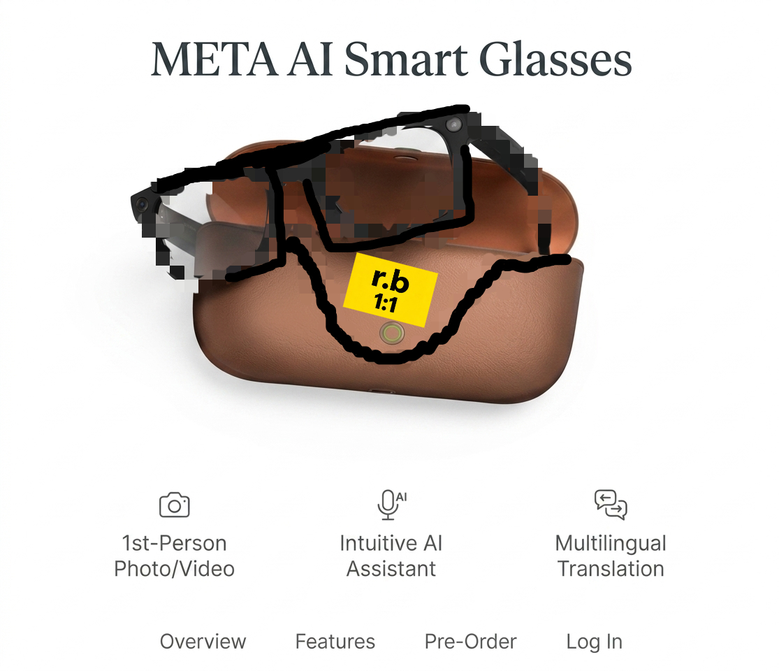 META Glasses With Camera,With Charging Case New Smart Glasses 8MP Camera, AI Real-time Translation, Music, Bluetooth Call,Connect to the APP, sup-image-1106420298