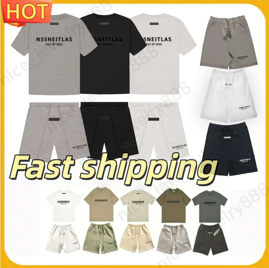 essentials shirt Shorts designer shorts t shirt set Summer mens and womens cotton high quality short sleeved Casual Sports Loose Oversize Style Tees